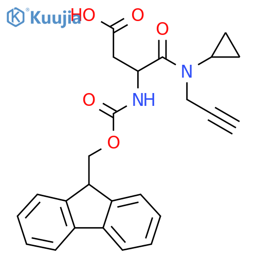 3-cyclopropyl(prop-2-yn-1-yl)carbamoyl-3-({(9H-fluoren-9-yl)methoxycarbonyl}amino)propanoic acid structure