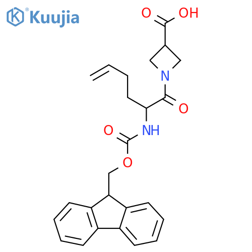 1-2-({(9H-fluoren-9-yl)methoxycarbonyl}amino)hex-5-enoylazetidine-3-carboxylic acid structure
