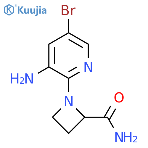 1-(3-amino-5-bromopyridin-2-yl)azetidine-2-carboxamide structure
