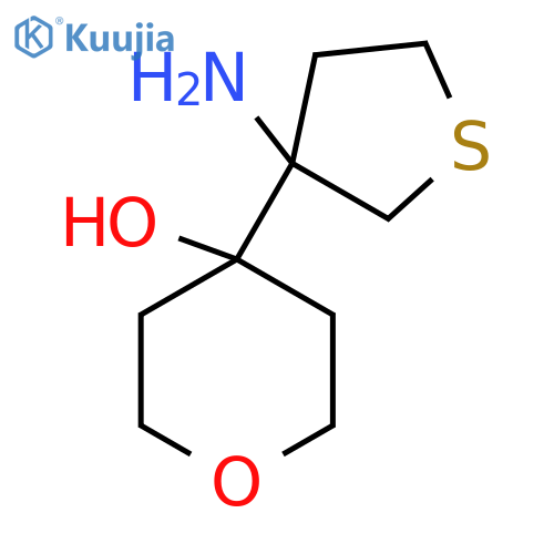 4-(3-aminothiolan-3-yl)oxan-4-ol structure