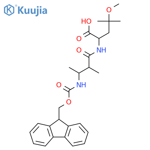 2-3-({(9H-fluoren-9-yl)methoxycarbonyl}amino)-2-methylbutanamido-4-methoxy-4-methylpentanoic acid structure
