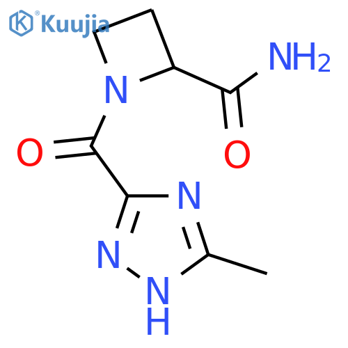 1-(3-methyl-1H-1,2,4-triazole-5-carbonyl)azetidine-2-carboxamide structure