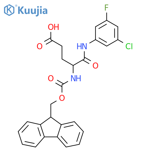 4-(3-chloro-5-fluorophenyl)carbamoyl-4-({(9H-fluoren-9-yl)methoxycarbonyl}amino)butanoic acid structure