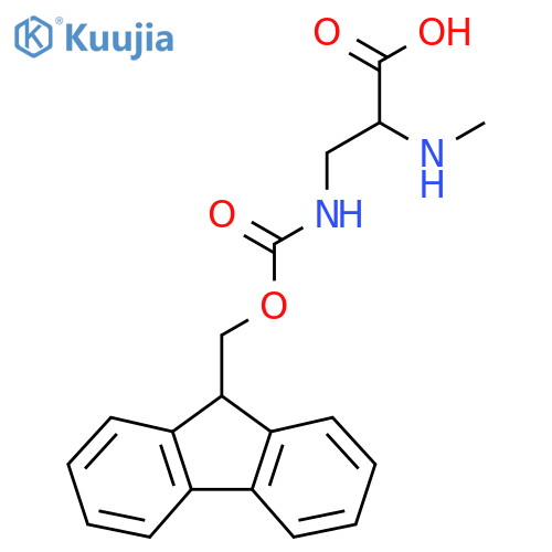 3-({(9H-fluoren-9-yl)methoxycarbonyl}amino)-2-(methylamino)propanoic acid structure