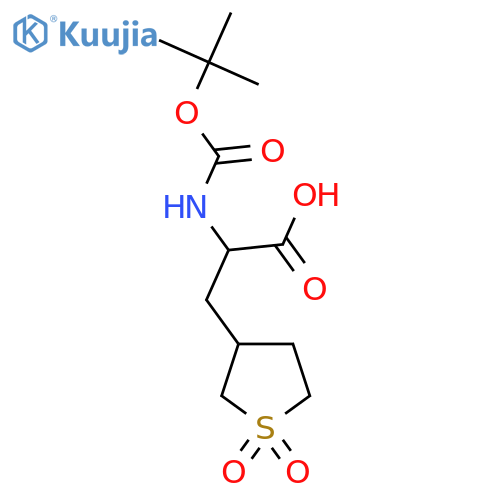 2-{(tert-butoxy)carbonylamino}-3-(1,1-dioxo-1lambda6-thiolan-3-yl)propanoic acid structure