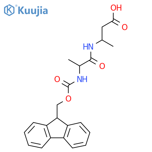 3-2-({(9H-fluoren-9-yl)methoxycarbonyl}amino)propanamidobutanoic acid structure