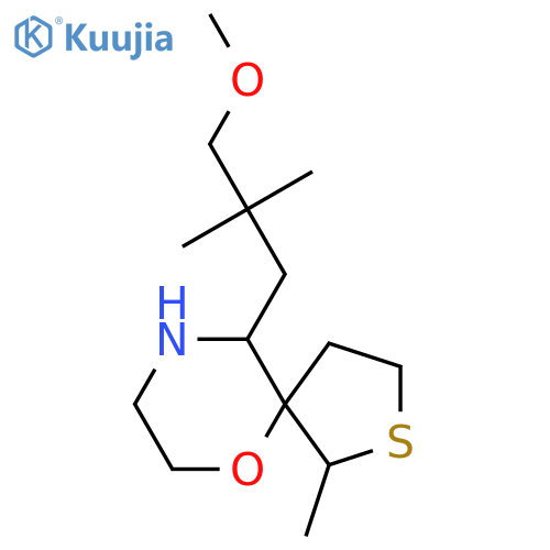 10-(3-methoxy-2,2-dimethylpropyl)-1-methyl-6-oxa-2-thia-9-azaspiro4.5decane structure