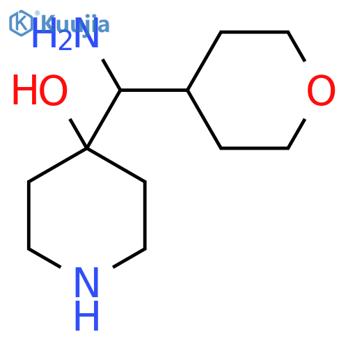 4-amino(oxan-4-yl)methylpiperidin-4-ol structure
