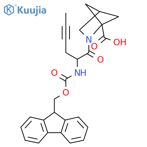 2-2-({(9H-fluoren-9-yl)methoxycarbonyl}amino)hex-4-ynoyl-2-azabicyclo2.1.1hexane-1-carboxylic acid structure