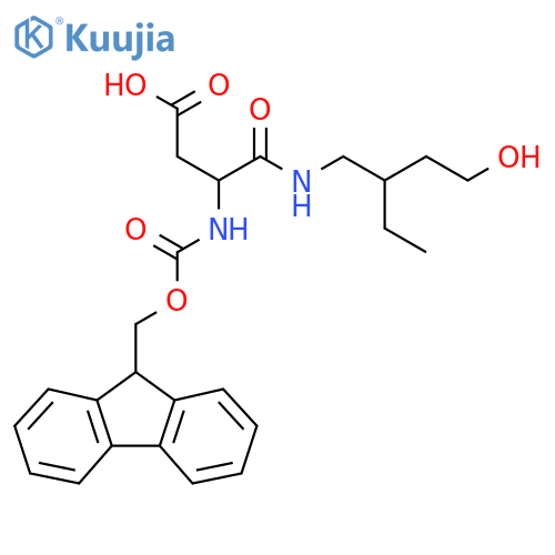 3-(2-ethyl-4-hydroxybutyl)carbamoyl-3-({(9H-fluoren-9-yl)methoxycarbonyl}amino)propanoic acid structure