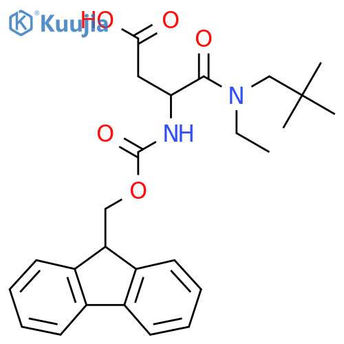 3-(2,2-dimethylpropyl)(ethyl)carbamoyl-3-({(9H-fluoren-9-yl)methoxycarbonyl}amino)propanoic acid structure