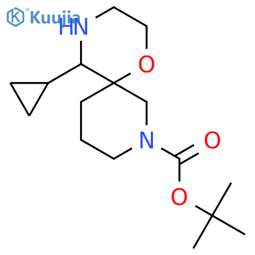 tert-butyl 5-cyclopropyl-1-oxa-4,8-diazaspiro5.5undecane-8-carboxylate structure