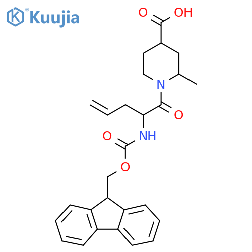 1-2-({(9H-fluoren-9-yl)methoxycarbonyl}amino)pent-4-enoyl-2-methylpiperidine-4-carboxylic acid structure