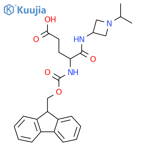 4-({(9H-fluoren-9-yl)methoxycarbonyl}amino)-4-{1-(propan-2-yl)azetidin-3-ylcarbamoyl}butanoic acid structure