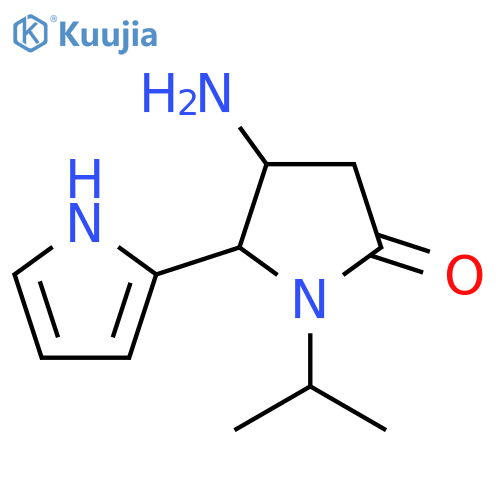 4-amino-1-(propan-2-yl)-5-(1H-pyrrol-2-yl)pyrrolidin-2-one structure