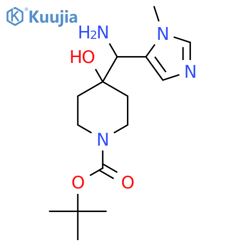 tert-butyl 4-amino(1-methyl-1H-imidazol-5-yl)methyl-4-hydroxypiperidine-1-carboxylate structure