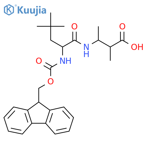 3-2-({(9H-fluoren-9-yl)methoxycarbonyl}amino)-4,4-dimethylpentanamido-2-methylbutanoic acid structure
