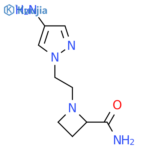1-2-(4-amino-1H-pyrazol-1-yl)ethylazetidine-2-carboxamide structure