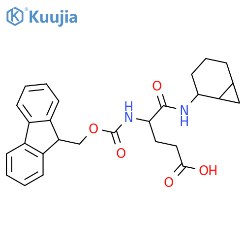 4-({bicyclo4.1.0heptan-2-yl}carbamoyl)-4-({(9H-fluoren-9-yl)methoxycarbonyl}amino)butanoic acid structure