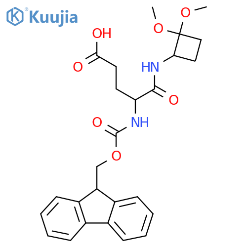 4-(2,2-dimethoxycyclobutyl)carbamoyl-4-({(9H-fluoren-9-yl)methoxycarbonyl}amino)butanoic acid structure
