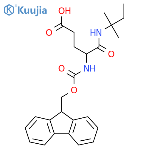 4-({(9H-fluoren-9-yl)methoxycarbonyl}amino)-4-(2-methylbutan-2-yl)carbamoylbutanoic acid structure
