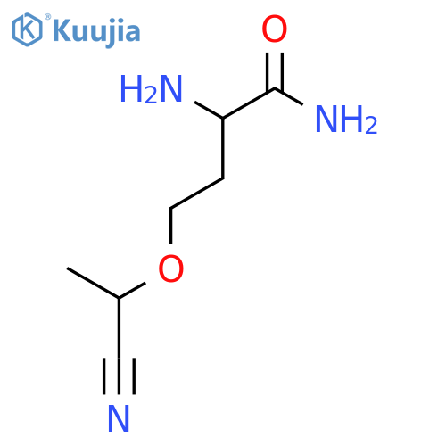 2-amino-4-(1-cyanoethoxy)butanamide structure