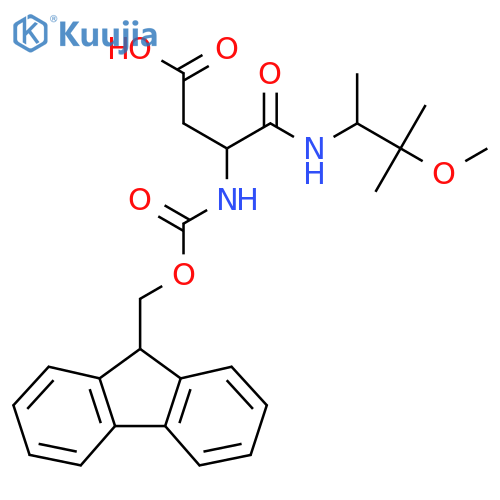 3-({(9H-fluoren-9-yl)methoxycarbonyl}amino)-3-(3-methoxy-3-methylbutan-2-yl)carbamoylpropanoic acid structure