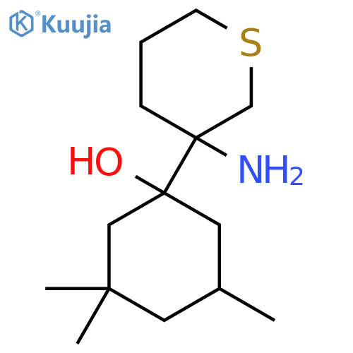 1-(3-aminothian-3-yl)-3,3,5-trimethylcyclohexan-1-ol structure