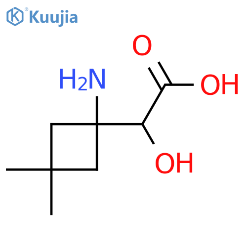 2-(1-amino-3,3-dimethylcyclobutyl)-2-hydroxyacetic acid structure