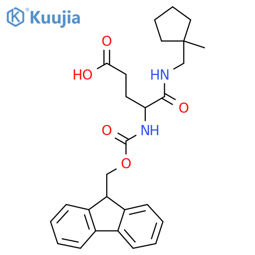 4-({(9H-fluoren-9-yl)methoxycarbonyl}amino)-4-{(1-methylcyclopentyl)methylcarbamoyl}butanoic acid structure