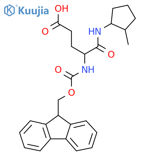4-({(9H-fluoren-9-yl)methoxycarbonyl}amino)-4-(2-methylcyclopentyl)carbamoylbutanoic acid structure