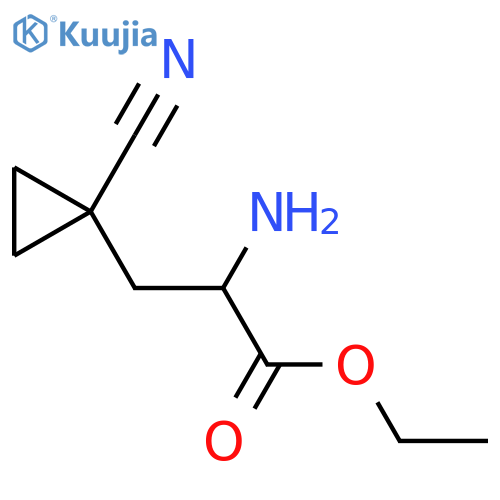 ethyl 2-amino-3-(1-cyanocyclopropyl)propanoate structure