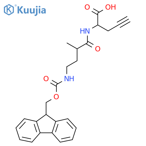 2-4-({(9H-fluoren-9-yl)methoxycarbonyl}amino)-2-methylbutanamidopent-4-ynoic acid structure