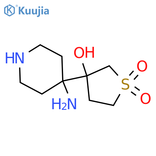 3-(4-aminopiperidin-4-yl)-3-hydroxy-1lambda6-thiolane-1,1-dione structure
