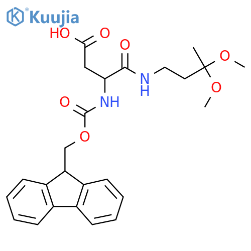 3-(3,3-dimethoxybutyl)carbamoyl-3-({(9H-fluoren-9-yl)methoxycarbonyl}amino)propanoic acid structure