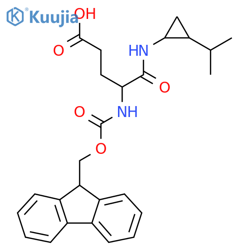 4-({(9H-fluoren-9-yl)methoxycarbonyl}amino)-4-{2-(propan-2-yl)cyclopropylcarbamoyl}butanoic acid structure