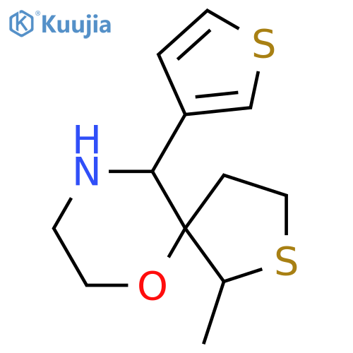 1-methyl-10-(thiophen-3-yl)-6-oxa-2-thia-9-azaspiro4.5decane structure