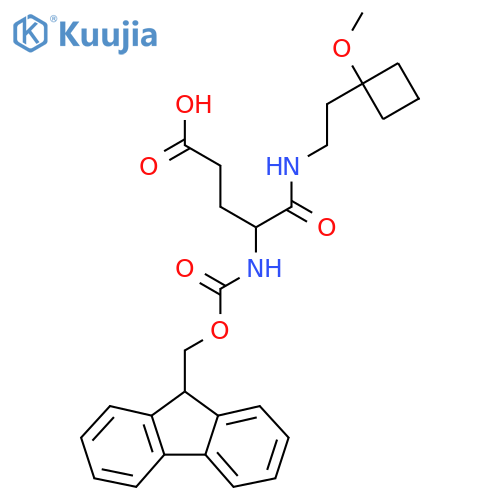 4-({(9H-fluoren-9-yl)methoxycarbonyl}amino)-4-{2-(1-methoxycyclobutyl)ethylcarbamoyl}butanoic acid structure
