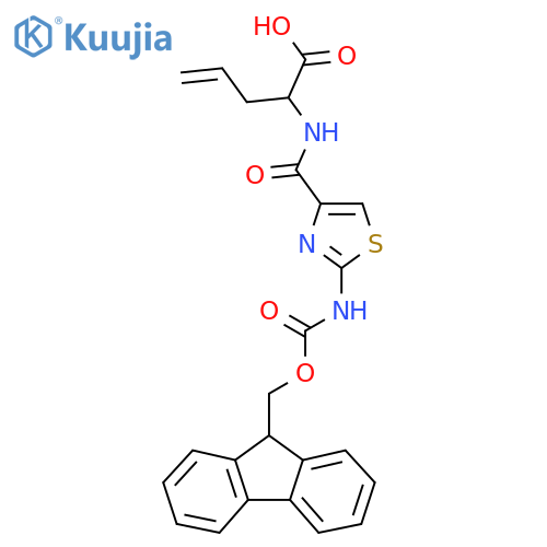 2-{2-({(9H-fluoren-9-yl)methoxycarbonyl}amino)-1,3-thiazol-4-ylformamido}pent-4-enoic acid structure
