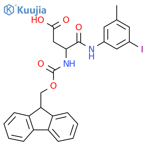 3-({(9H-fluoren-9-yl)methoxycarbonyl}amino)-3-(3-iodo-5-methylphenyl)carbamoylpropanoic acid structure