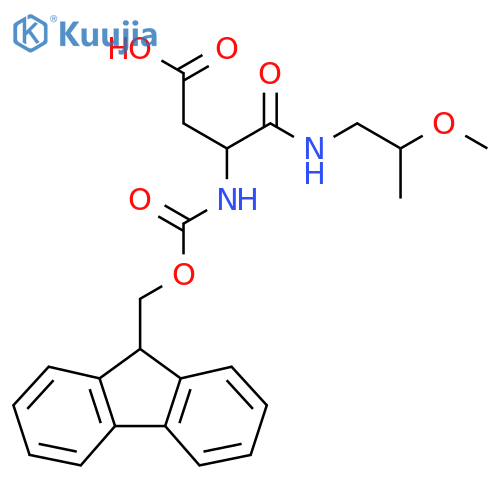 3-({(9H-fluoren-9-yl)methoxycarbonyl}amino)-3-(2-methoxypropyl)carbamoylpropanoic acid structure