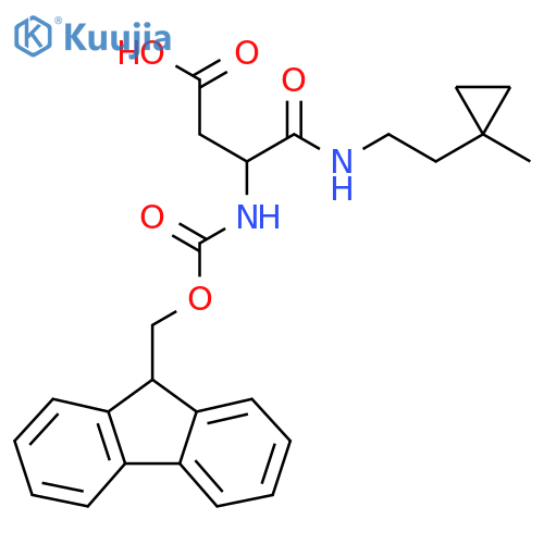 3-({(9H-fluoren-9-yl)methoxycarbonyl}amino)-3-{2-(1-methylcyclopropyl)ethylcarbamoyl}propanoic acid structure