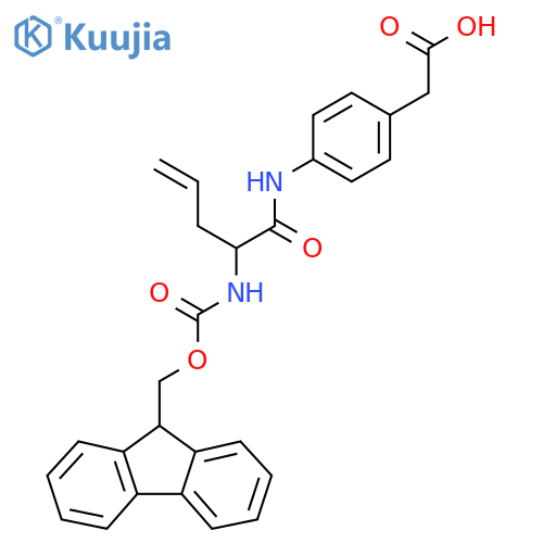 2-{4-2-({(9H-fluoren-9-yl)methoxycarbonyl}amino)pent-4-enamidophenyl}acetic acid structure