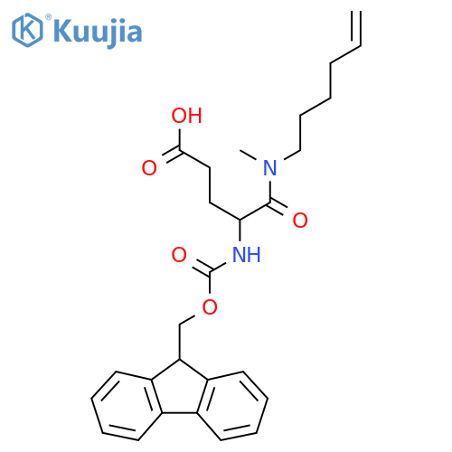 4-({(9H-fluoren-9-yl)methoxycarbonyl}amino)-4-(hex-5-en-1-yl)(methyl)carbamoylbutanoic acid structure