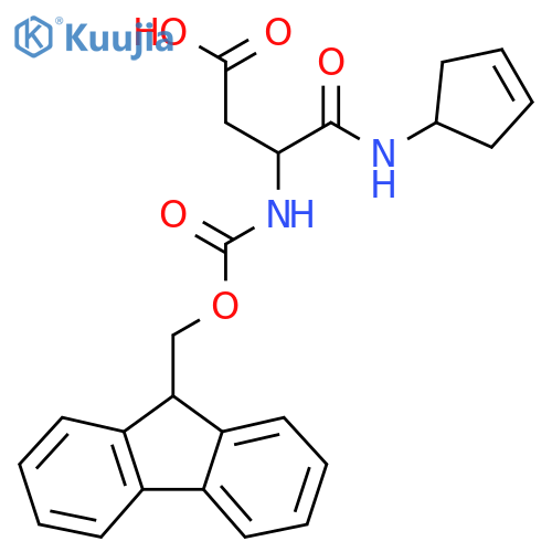 3-(cyclopent-3-en-1-yl)carbamoyl-3-({(9H-fluoren-9-yl)methoxycarbonyl}amino)propanoic acid structure