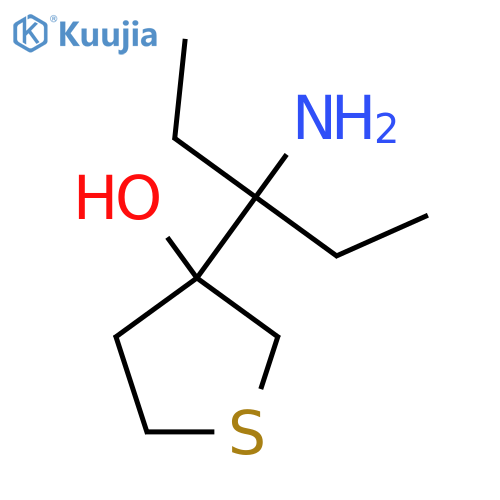 3-(3-aminopentan-3-yl)thiolan-3-ol structure