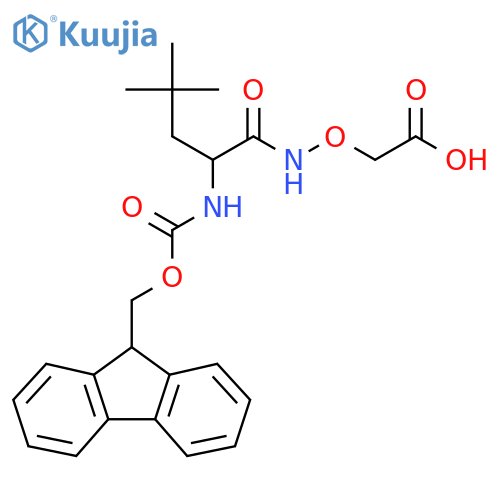 2-{2-({(9H-fluoren-9-yl)methoxycarbonyl}amino)-4,4-dimethylpentanamidooxy}acetic acid structure