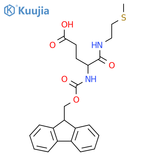4-({(9H-fluoren-9-yl)methoxycarbonyl}amino)-4-{2-(methylsulfanyl)ethylcarbamoyl}butanoic acid structure