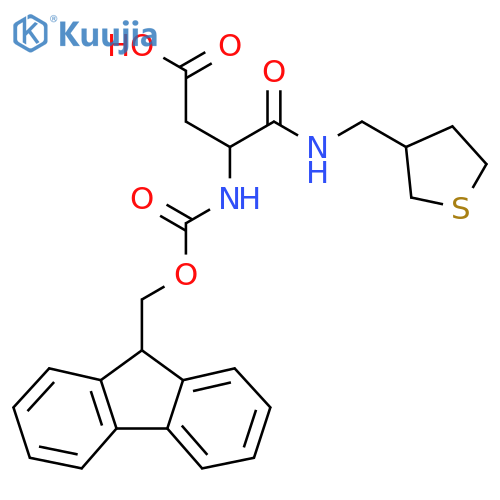 3-({(9H-fluoren-9-yl)methoxycarbonyl}amino)-3-{(thiolan-3-yl)methylcarbamoyl}propanoic acid structure