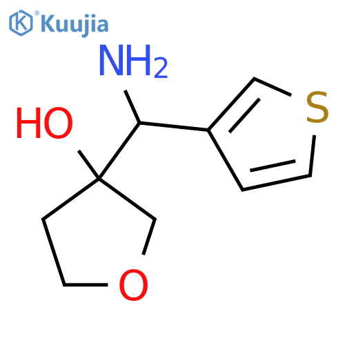3-amino(thiophen-3-yl)methyloxolan-3-ol structure
